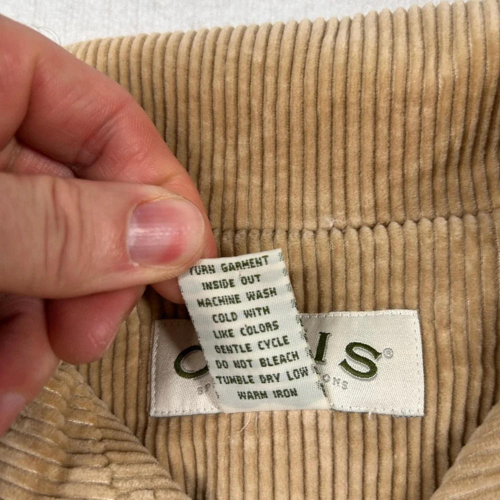 Orvis Shacket Womens 10 Tan Corduroy Chore Jacket Cotton Button Blazer Beige